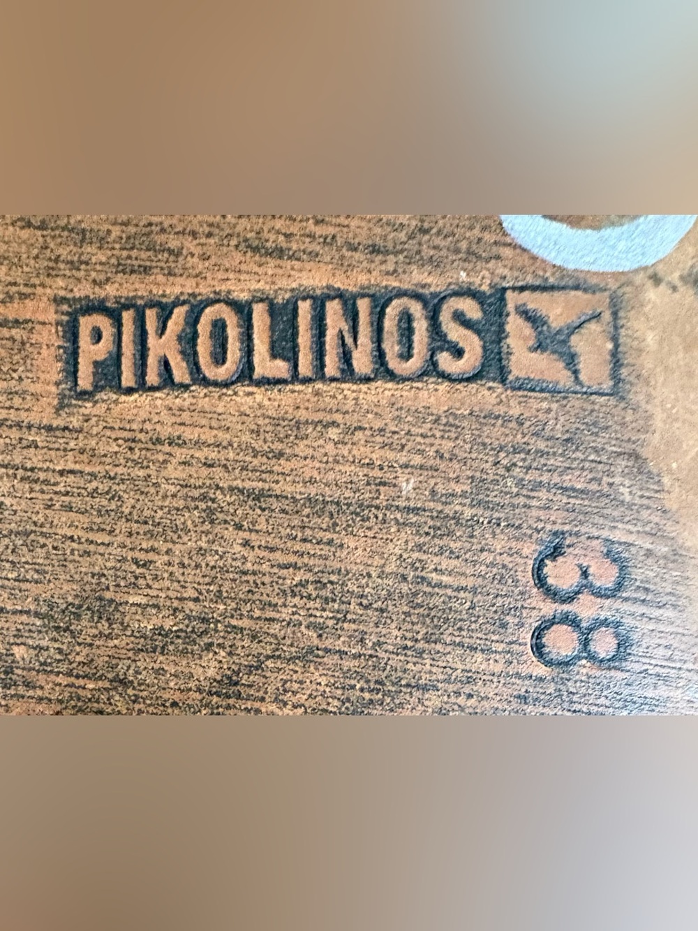 PIKOLINOS Elba Perforated Leather Pump in Brandy Leather w 1.5” Kitten Heel 7.5 - Picture 2 of 14